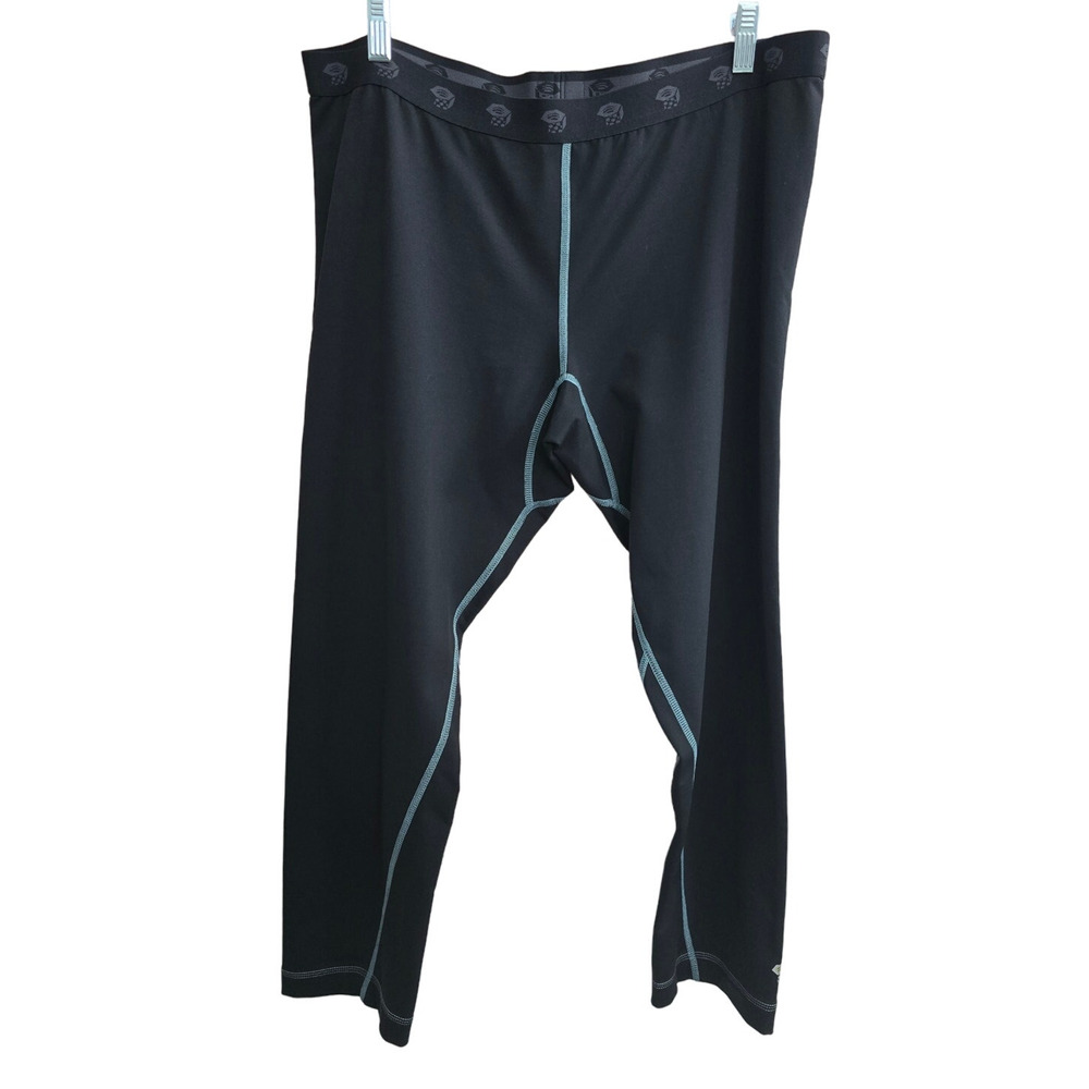 Mountain Hardwear Women's Carpi Athletic Black Blue Stiching Leggings XL